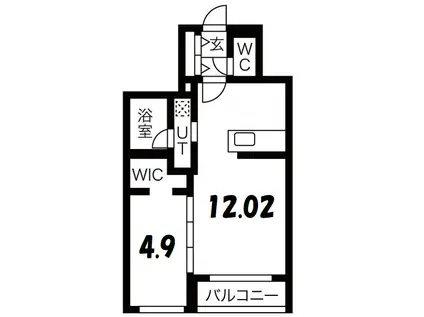 リベッキオ豊平公園(1LDK/3階)の間取り写真