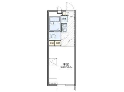 JR南武線 府中本町駅 徒歩15分 2階建 築17年(1K/1階)の間取り写真