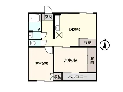 アントワーヌ富山I(3K/3階)の間取り写真