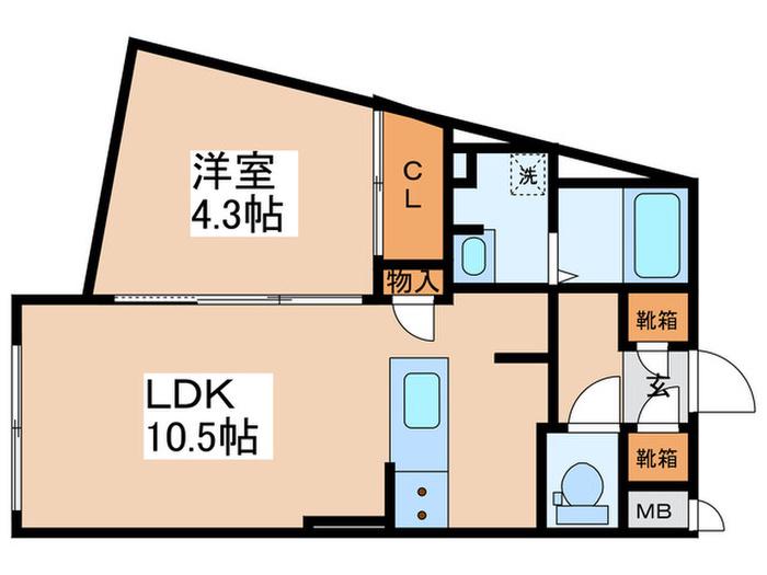 AGRACES小竹向原(1LDK/3階)の間取り写真