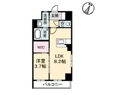 メゾン呉駅前(1LDK/6階)の間取り写真