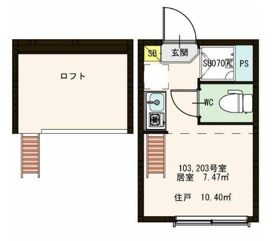 メゾン品川(ワンルーム/2階)の間取り写真