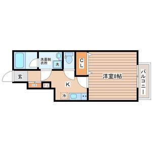 アスコット大野田(1K/1階)の間取り写真
