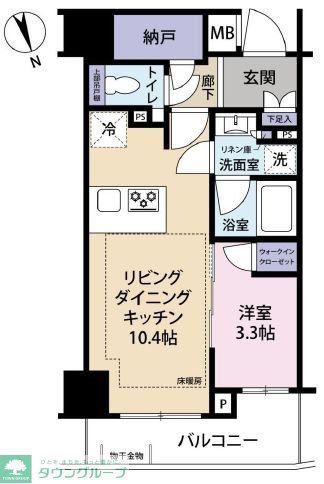 シェフルール鶴見STAION ONE(1LDK/8階)の間取り写真