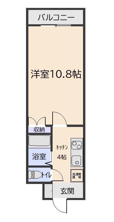 メゾンドブリックIII(1K/3階)の間取り写真