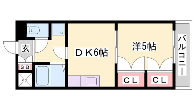 セリエ八代(1DK/3階)の間取り写真