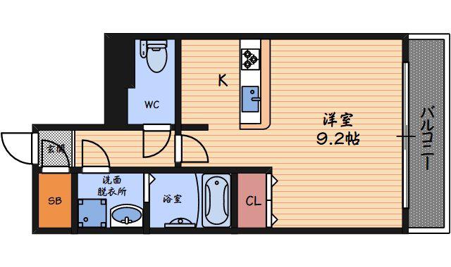 TOYOTOMI STAY PREMIUM中之島(ワンルーム/3階)の間取り写真