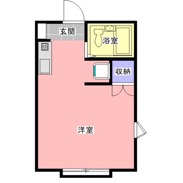 プレアージュII(ワンルーム/3階)の間取り写真