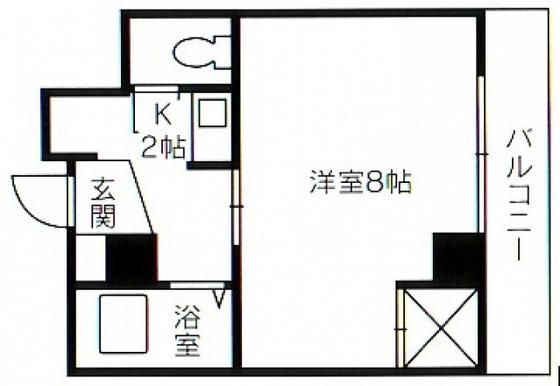ハーモニー光町(1K/5階)の間取り写真