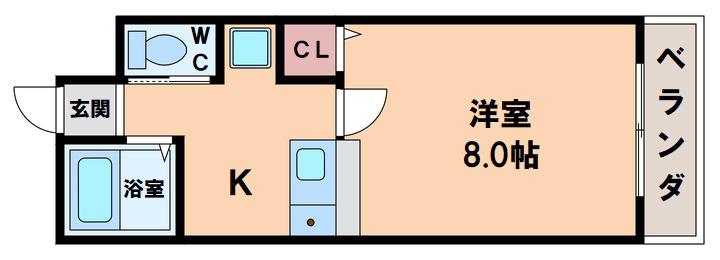 安田ハイツ(1K/1階)の間取り写真