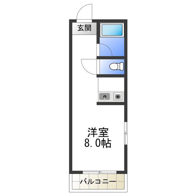 JUSTICE(ワンルーム/5階)の間取り写真
