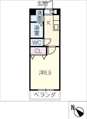 SCARLETZ(1K/3階)の間取り写真