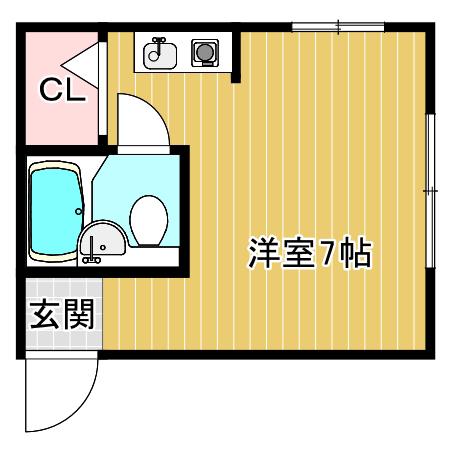 チェリーハイム都島(ワンルーム/3階)の間取り写真
