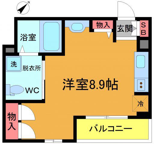 セスタ舞浜(ワンルーム/3階)の間取り写真