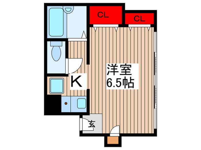 ペリエ新松戸(1K/2階)の間取り写真