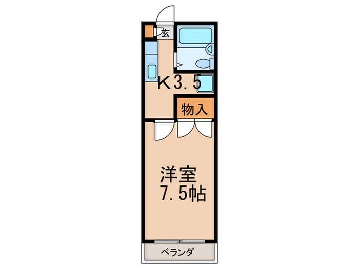 コーポあけぼの(1K/2階)の間取り写真