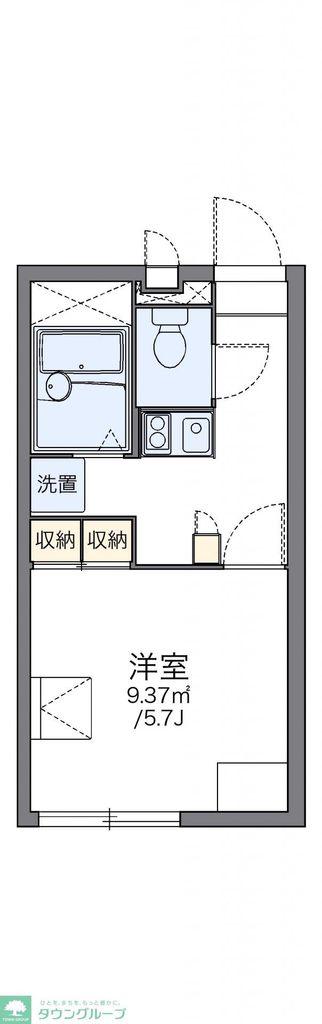 レオパレスすずらん(1K/2階)の間取り写真