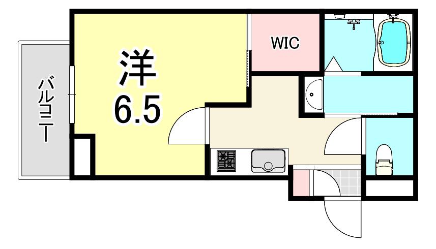 ココングランジュール宝塚南口(1K/3階)の間取り写真