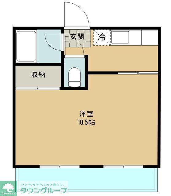 芙蓉荘(1K/2階)の間取り写真