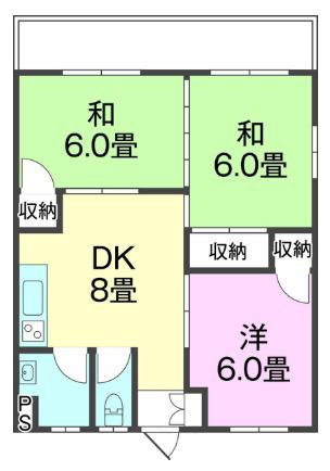 サンライズ上田E(3LDK/1階)の間取り写真