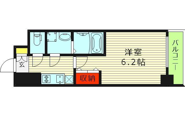 エスリード大阪京橋フロレゾン(1K/9階)の間取り写真