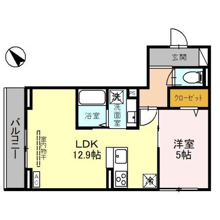 グレイシャス大宮(1LDK/2階)の間取り写真