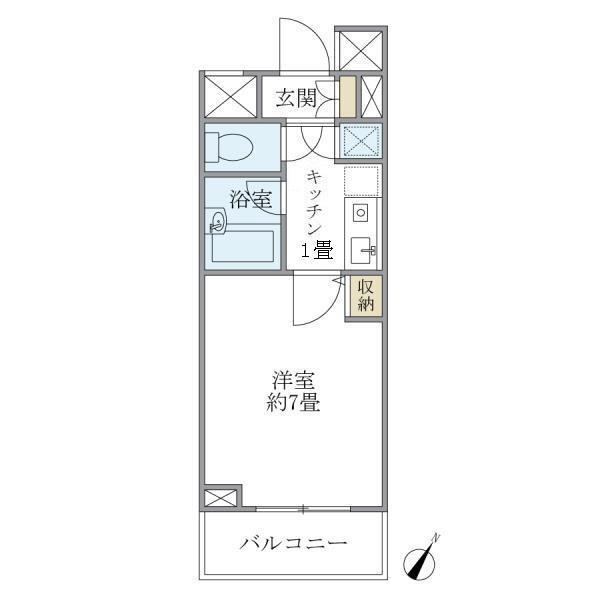 ティアラ三軒茶屋(1K/5階)の間取り写真