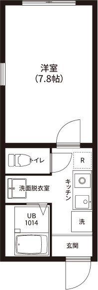 レピュア亀戸レジデンス(1K/3階)の間取り写真
