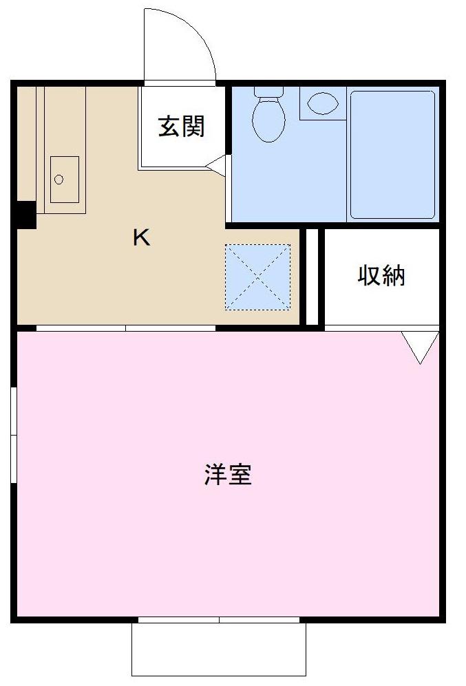シティハイム国松(1K/2階)の間取り写真