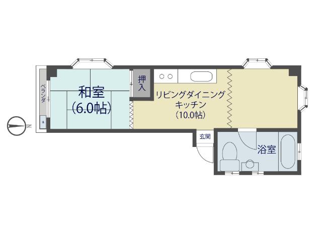 ソレイユIII(1LDK/1階)の間取り写真