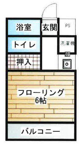 ニューグリーンハイツ(1K/1階)の間取り写真