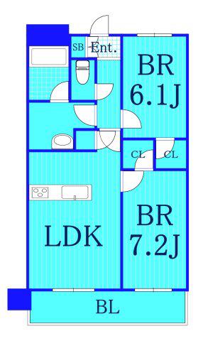 ステラート(2LDK/4階)の間取り写真