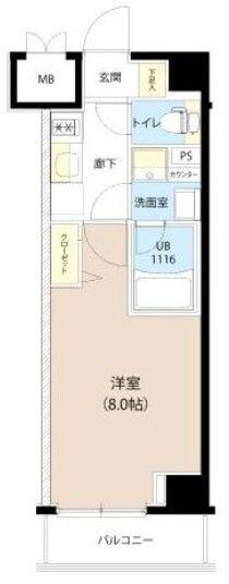 レオーネ板橋区役所前(1K/6階)の間取り写真