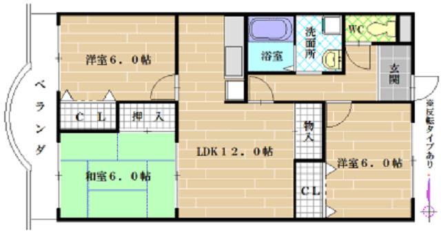 パレーシャル21(3LDK/2階)の間取り写真