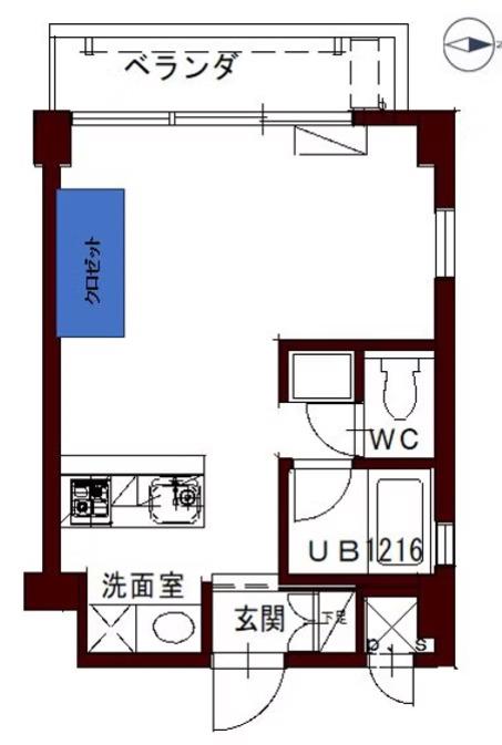 コリドールノール(ワンルーム/3階)の間取り写真