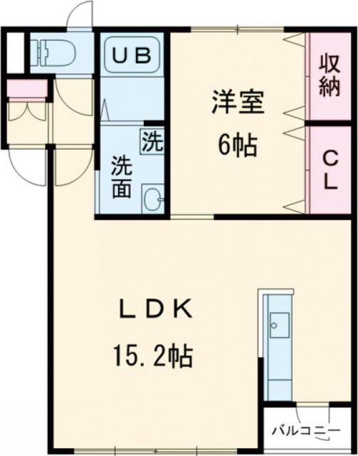 エイブルOKAMURA III(1LDK/2階)の間取り写真