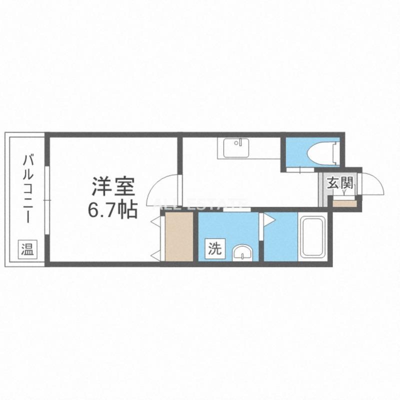 LASPERANZA MORINOMIYA(1K/5階)の間取り写真