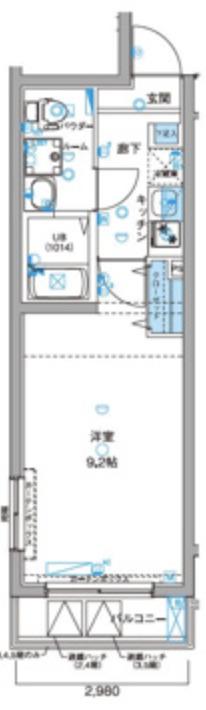 GENOVIA板橋スカイガーデン(1K/5階)の間取り写真