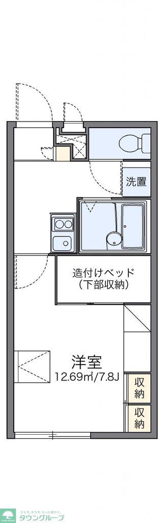 レオパレスメゾン前沖(1K/2階)の間取り写真