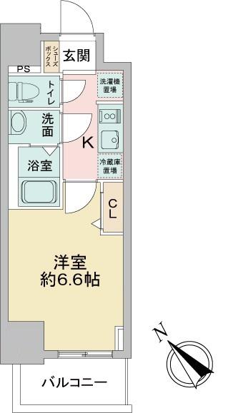 アステリ鶴舞テーセラ(1K/12階)の間取り写真