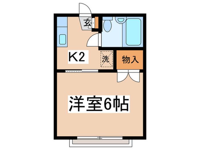 プレリュード21(1K/2階)の間取り写真