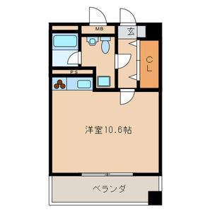 E.POPULAR(ワンルーム/6階)の間取り写真