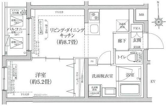 アイル グランデ赤羽(1LDK/4階)の間取り写真