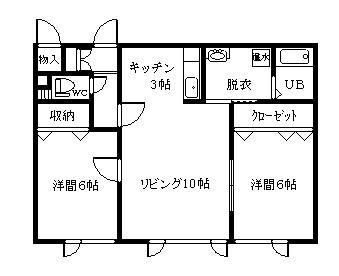 EITO2・8(2LDK/1階)の間取り写真