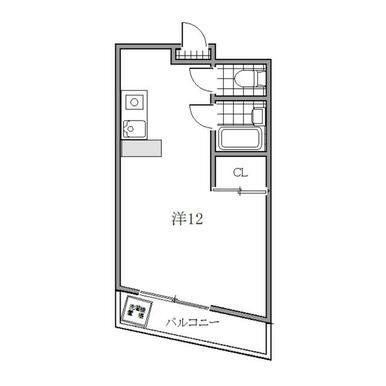 コーポ杉本(1K/2階)の間取り写真