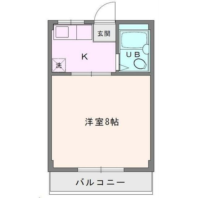 コーポ愛名A(1K/2階)の間取り写真
