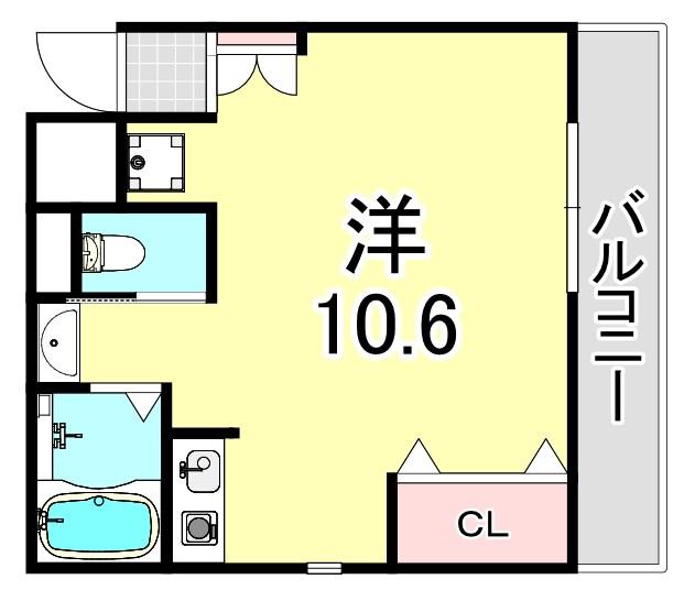STAC西宮(ワンルーム/3階)の間取り写真
