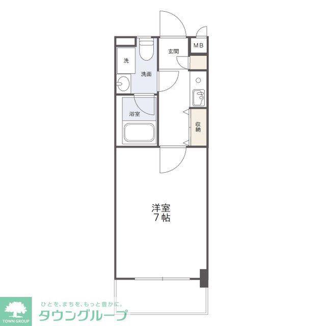 クラージュ吉塚(1K/2階)の間取り写真