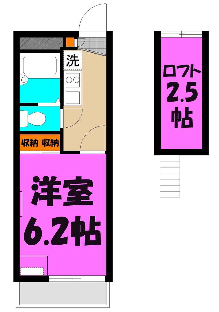 埼玉高速鉄道 戸塚安行駅 徒歩20分 3階建 築20年(1K/1階)の間取り写真