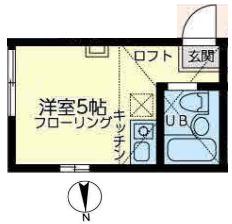 ブルーノート・キャンパス(ワンルーム/2階)の間取り写真